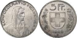World Coins - Switzerland, 5 Francs, 1922, Bern, Silver, , KM:37