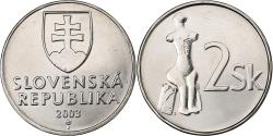 World Coins - Slovakia, 2 Koruna, 2003, Nickel plated steel, , KM:13