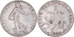 World Coins - Coin, France, Semeuse, 2 Francs, 1904, Paris, , Silver, KM:845.1