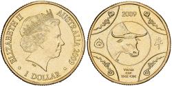 World Coins - Australia, Elizabeth II, Dollar, 2009, Royal Australian Mint, Aluminum-Bronze