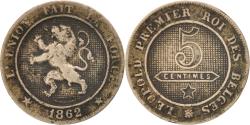 World Coins - Coin, Belgium, Leopold I, 5 Centimes, 1862, , Copper-nickel, KM:21