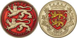 World Coins - France, Medal, France, Normandie, Steel, Colourized,