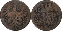 World Coins - German States, City of Aachen, 12 Heller, 1760, Bronze,