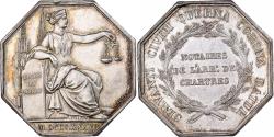 World Coins - France, Token, Notaires de l'Arrondissement de Chartres, 1836, Silver, Barre