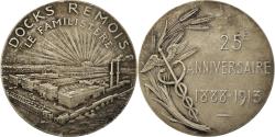 World Coins - France, Medal, La Familistère des Docks Rémois, Business & industry, 1913