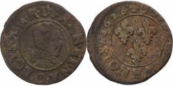 World Coins - France, Louis XIII, Double Tournois, 1626, Riom, Copper, , Gadoury:9
