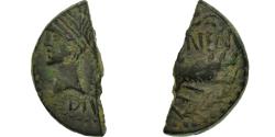 Ancient Coins - Coin, Augustus, Half Dupondius, 27-14 BC, Nîmes, Gallic imitation,