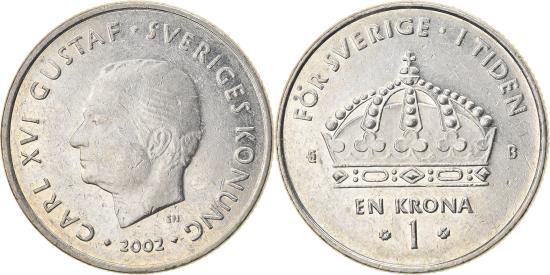 Coin, Sweden, Carl XVI Gustaf, Krona, 2002, Eskilstuna, | European 