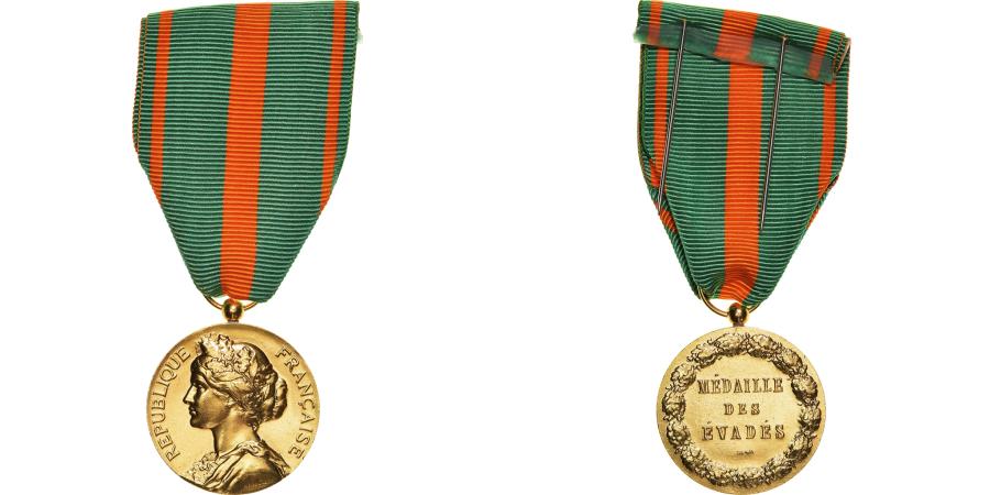QUATRIÈME RÉPUBLIQUE Médaille, Prisonniers Évadés, 1940-1945 fme_955881