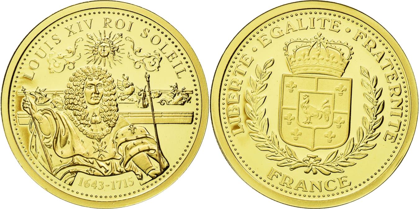 France, Medal, Louis XIV, Roi Soleil, , Gold | Tokens & Medals
