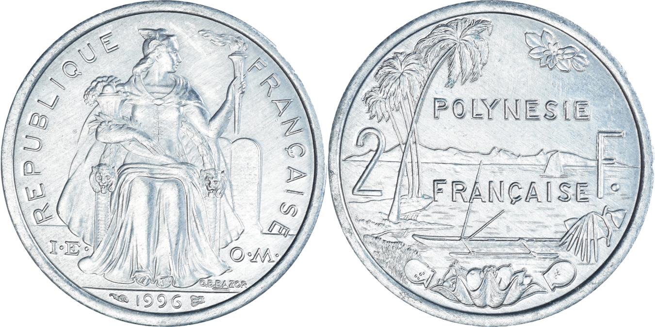 Coin French Polynesia 2 Francs 1996 Australian Oceanian Coins   J99Ce2Fcfr6H4ZGiSDn5Wx7Jz3DcKk 