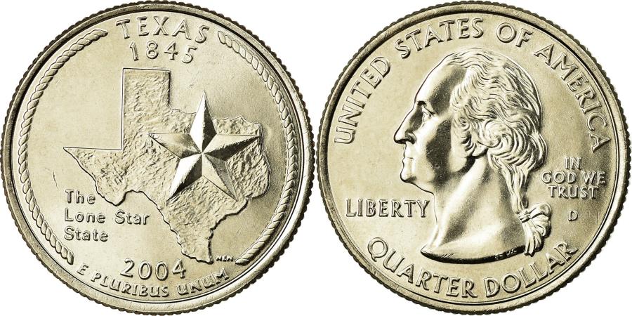 Details about   TEXAS 2004 P D State Quarters Coins of America UNC with Trifold Card 