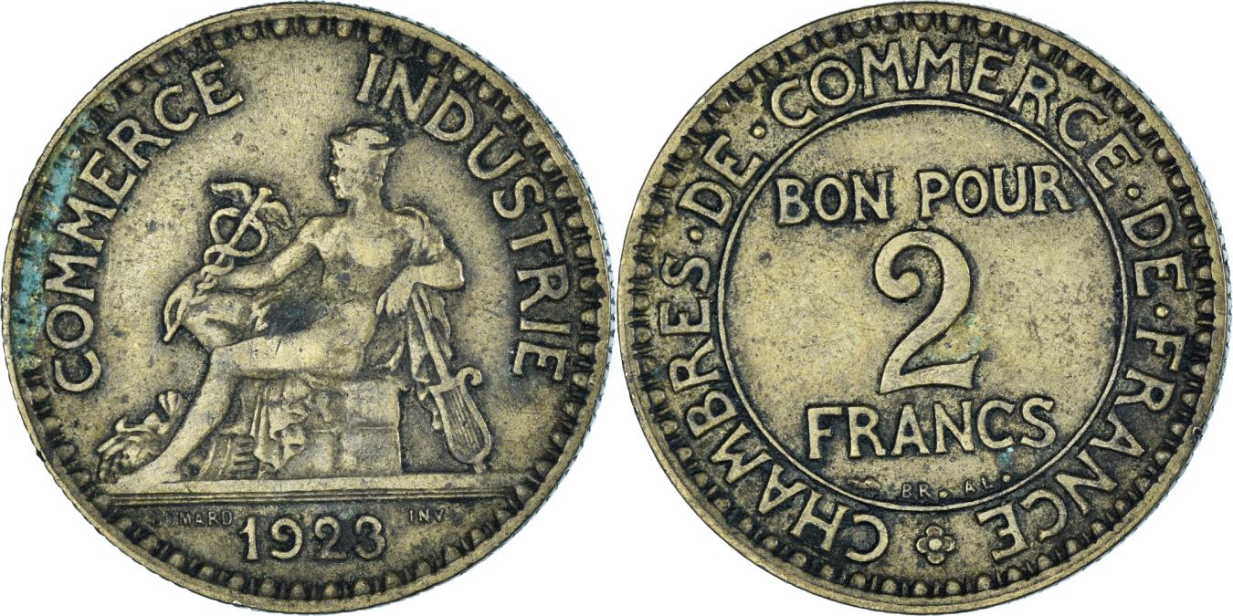 Coin France 2 Francs 1923 European Coins