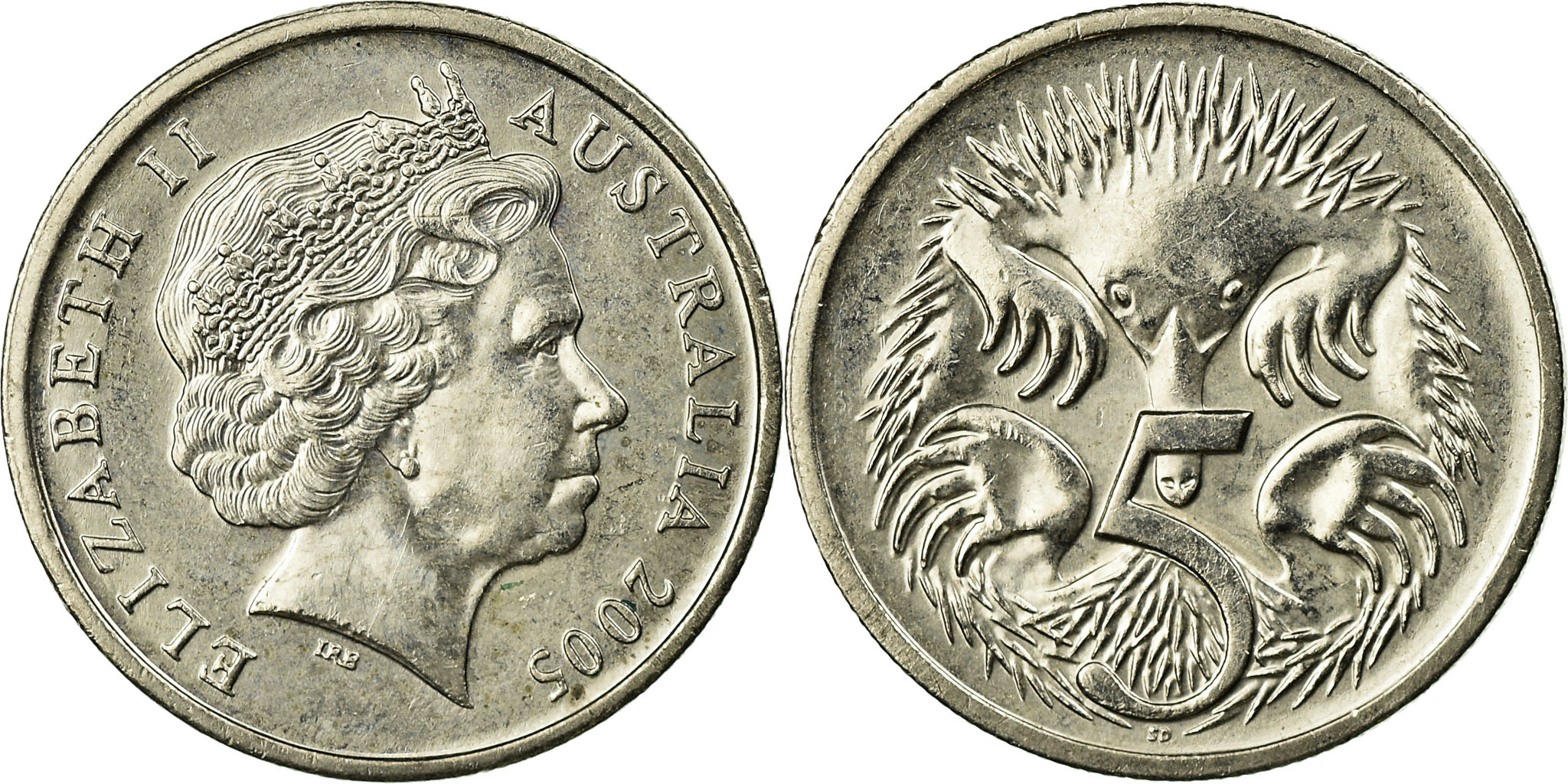 Coin, Australia, Elizabeth II, 5 Cents, 2005, , Copper-nickel, KM:401
