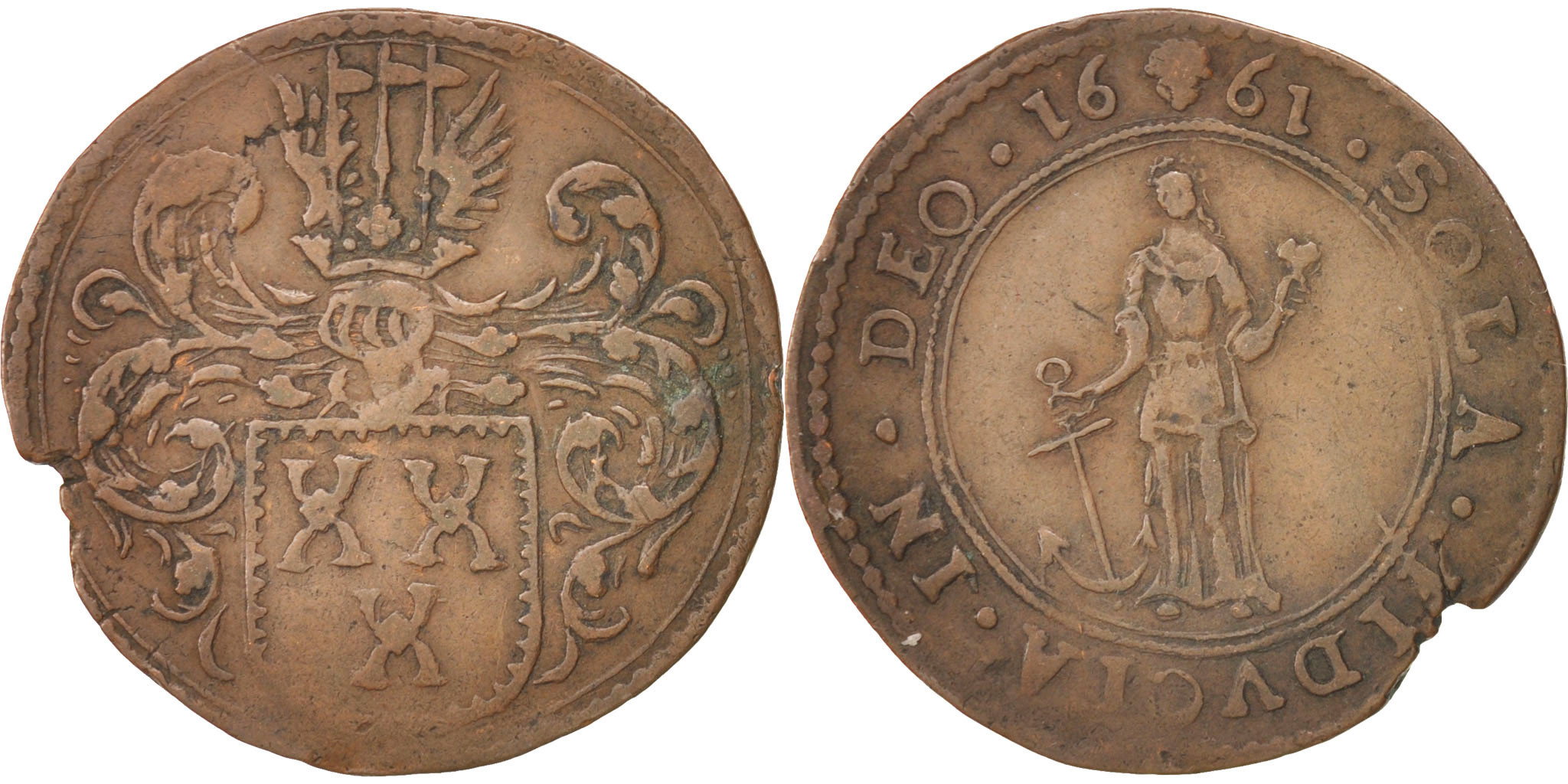 Netherlands, Dutch Republic, Token, Brussels, 1661, , Copper, 29mm