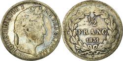 World Coins - Coin, France, Louis-Philippe, 1/2 Franc, 1831, Paris, , Silver