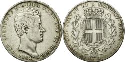 World Coins - Coin, ITALIAN STATES, SARDINIA, Carlo Alberto, 5 Lire, 1844, , Silver