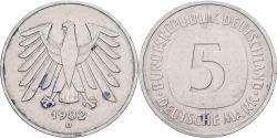 World Coins - Federal Republic of Germany, 5 Mark, 1982, Munich, Copper-Nickel Clad Nickel