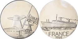 World Coins - France, Medal, Les Grands Transatlantiques, France, 1962, Nickel, C. Gondard