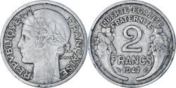 World Coins - Coin, France, Morlon, 2 Francs, 1947, , Aluminum, KM:886a.1