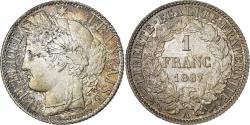World Coins - France, 1 Franc, Cérès, 1887, Paris, Silver, , Gadoury:465a