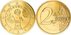 World Coins - Portugal, 2 Euro, 25 de Abril, 2014, gold-plated coin, , Bi-Metallic