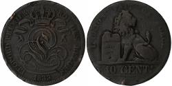 World Coins - France, 10 Centimes, 1833, Brussels, Copper,