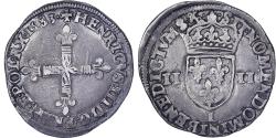 World Coins - France, Henri III, 1/4 Ecu, 1583, Bayonne, Silver, , Gadoury:494A