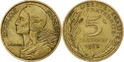 World Coins - France, 5 Centimes, Marianne, 1970, Paris, Aluminum-Bronze,