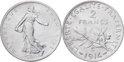 World Coins - France, 2 Francs, Semeuse, 1914, Castelsarrasin, Silver, , Gadoury:532