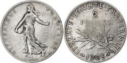 World Coins - France, 2 Francs, Semeuse, 1905, Paris, Silver, , Gadoury:532, KM:845.1