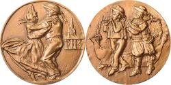 World Coins - France, Medal, Danse, Folklore, Bronze, Bretagne joyeuse,
