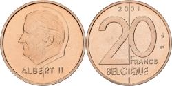 World Coins - Belgium, Albert II, 20 Francs, 2001, Brussels, Nickel-brass, , KM:191