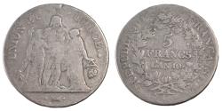 World Coins - Coin, France, Union et Force, 5 Francs, 1801, Bayonne, , Silver