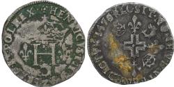 World Coins - France, Henri III, Double sol parisis du Dauphiné, 1579, Grenoble, Billon