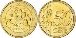 World Coins - Lithuania, 50 Euro Cent, 2015, , Brass, KM:210