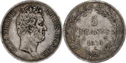 World Coins - France, 5 Francs, Louis-Philippe, 1830, Paris, Silver, , Gadoury:676a
