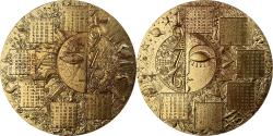 World Coins - France, Medal, Médaille de Table , Calendrier, 1976, Bronze, Lecuyer,