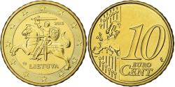 World Coins - Lithuania, 10 Euro Cent, BU, 2015, Vilnius, Nordic gold,