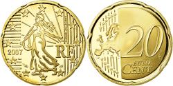 World Coins - France, 20 Euro Cent, 2007, Proof, , Brass, KM:1411
