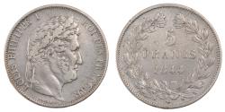 World Coins - Coin, France, Louis-Philippe, 5 Francs, 1844, Lille, , Silver