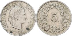 World Coins - Switzerland, 5 Rappen, 1955, Bern, Copper-nickel, , KM:26