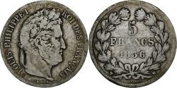 World Coins - Coin, France, Louis-Philippe, 5 Francs, 1836, Marseille, , Silver
