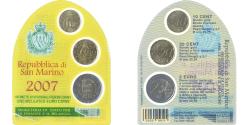 World Coins - San Marino, Set 10 ct, 20 ct, 2€, 2007, Rome, FDC,