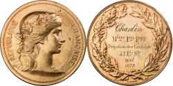 World Coins - France, Medal, Instruction Public, Cours d'Adulte, 1875, Bronze, Dubois.H