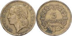 World Coins - France, Lavrillier, 5 Francs, 1945, Paris, , Cupro-Aluminium