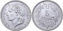 World Coins - France, 5 Francs, Lavrillier, 1949, Beaumont - Le Roger, Aluminum,
