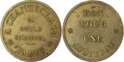 World Coins - France, Token, Paris, A Chanteclair, Bon pour une Audition, Brass,