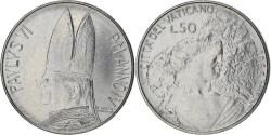 World Coins - Coin, VATICAN CITY, Paul VI, 50 Lire, 1966, , Stainless Steel, KM:89