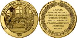 World Coins - France, Medal, Henri IV, Edit de Nantes, Gold plated silver, L'Histoire de